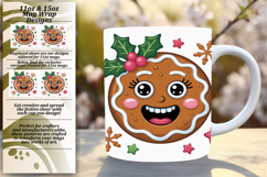 Elegant 11oz Mug Wrap Png Design , Cute Christmas Product Image 1
