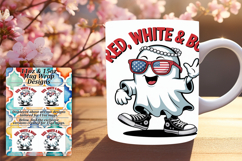 DYNAMIC PNG for 11oz Mug Wrap , Funny Ghost Product Image 1