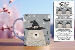Autumn Bear Halloween Mug Wrap Sublimation 11oz/15oz Product Image 1