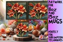 3D Flower Mug Wrap - Spring Design for Sublimation Product Image 1