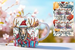 Holiday Watercolor Mug Wrap for Sublimation 11oz 15oz Product Image 1