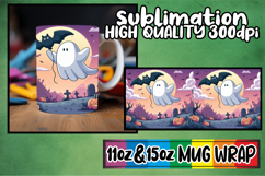 Charming whispers 11oz 15oz sublimation wrap, Ghost Product Image 1