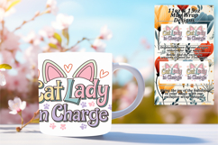 Dreamy 15oz Mug Wrap Png Design , Cat Quote Product Image 1