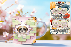 Stunning 11oz Mug Wrap Png Template , Cute Dog Product Image 1