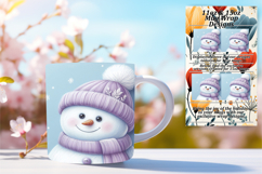Sleek 11oz Png Mug Wrap Artwork , Snowman Product Image 1