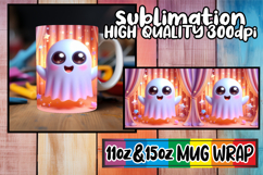 Uplifting spirits sublimation print wrap, 3D Cute Ghost Product Image 1