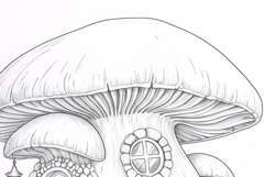 Gnome house coloring page for adults. Adult coloring page Product Image 2