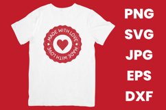 Funny Red Made With Love Lovely SVG, PNG, JPG, EPS, DXF Product Image 2