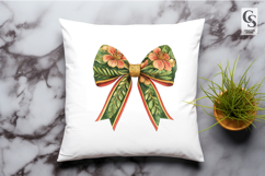 Tropical Floral Bow Clipart Sublimation PNG c Product Image 3