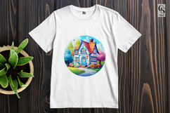 Colorful House Clipart Sublimation PNG Product Image 2