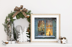 Christmas windows digital paper, background clipart Product Image 2