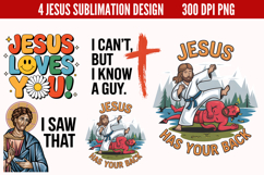 Jesus Sublimation Bundle PNG Product Image 3