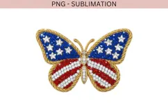 USA butterfly png design for T-shirts Product Image 2