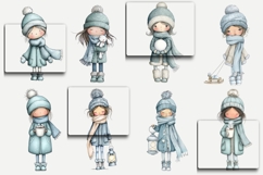 Whimsical Winter Cute Girl Clipart Bundle Product Image 2