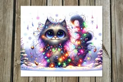 Christmas cat | 4 funny Skinny tumbler sublimation designs Product Image 2