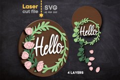 Hello Spring SVG laser cut files for Glowforge Product Image 2