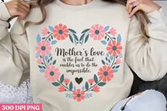 A mothe's love knows PNG, Mothers Day Quotes Sublimation Product Image 1