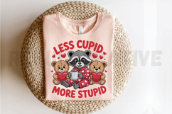 Less Cupid More Stupid PNG, Valentine Sublimation PNG Product Image 2