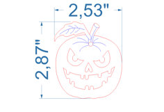 Halloween Apple Ornament SVG laser cut file for Glowforge Product Image 2