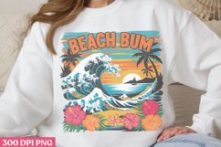 Beach Bum PNG, Vintage Summer Sublimation PNG Product Image 2