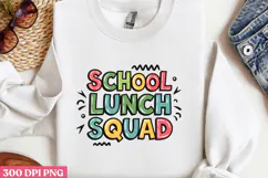 SCHOOL LUNCH SQUAD PNG, Lunch Lady Sublimation PNG Product Image 3