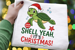 Sea Turtle Christmas PNG, Shell Yeah Its Christmas PNG, Cute Product Image 4