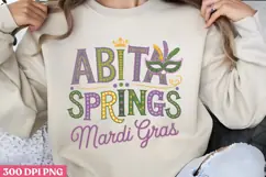 Abita Springs Mardi Gras PNG, Mardi Gras Sublimation PNG Product Image 1