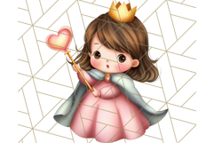 Princess Clipart PNG, Cute Royal Girl Clip Art Product Image 2