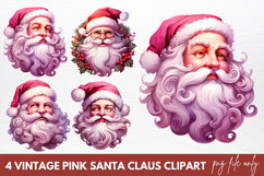 Vintage Pink Santa Claus Clipart Product Image 1