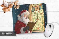 Gentle Santa by Illuminated Stained Glass Mouse Pad PNG Product Image 1