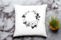 Floral Frame Wreath Clipart Sublimation PNG Product Image 3