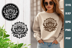 Mandala laser SVG PNG| Lotus Buddha ornament Product Image 2