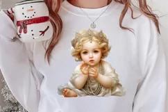 Christmas Baby Jesus Watercolor Clipart, Christmas Baby Jesu Product Image 2