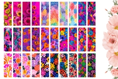 Neon Flowers Bookmark Bundle, Floral Bookmarks Product Image 2