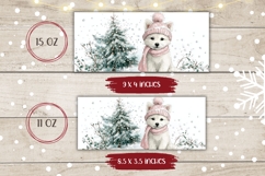 Watercolor Christmas Dog Mug, Winter Mug Template Product Image 2
