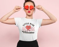 Little Miss Valentine SVG, Retro Valentine Girl Shirt Gift Product Image 6