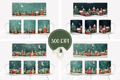 Christmas Village Mug Design, Winter Village Mug Wrap Product Image 2