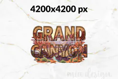 Grand Canyon PNG, Vintage National Park Eagle Sublimation Product Image 2