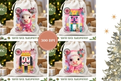 Christmas Nutcracker Santa Sack, Christmas Cow Santa Sack Product Image 2