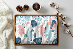 Blanket mockup in wicker basket Product Image 3