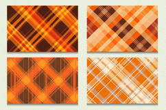 Fall Orange Plaid Cutting Boards sublimation Design Product Image 2