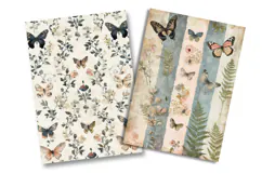 Vintage Butterfly Junk Journal Pages Product Image 2