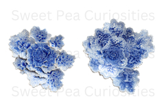 Blue Toile, Ephemera, PNG, Clipart, Junk Journal, flowers Product Image 2