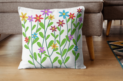 Colorful Garden Flower Embroidery Design Product Image 2