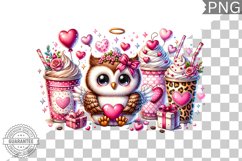 Valentine&#039;s Day Owl - Valentine Clipart Sublimation Product Image 1