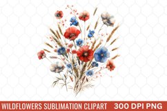Wildflowers Sublimation Clipart Product Image 1
