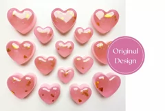 3D Crystal Hearts Tumbler Wrap, Valentine's Day Tumbler Product Image 2