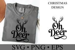 Oh Deer Svg | Christmas svg | Shirt Svg Product Image 2