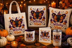 Halloween Butterfly PNG, Witchy Vibes Sublimation Clipart Product Image 2