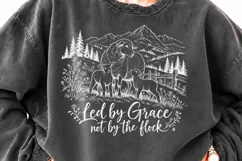 Led by Grace Sheep Christian PNG, Christian Sheep Faith Subl Product Image 3